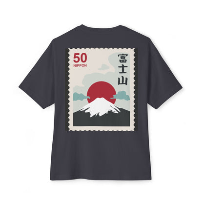 Japanese-Inspired Unisex Boxy Tee: Oversized Graphic T-Shirt, Casual Wear, Streetwear, Gift for Japan Lovers, Travel Inspired